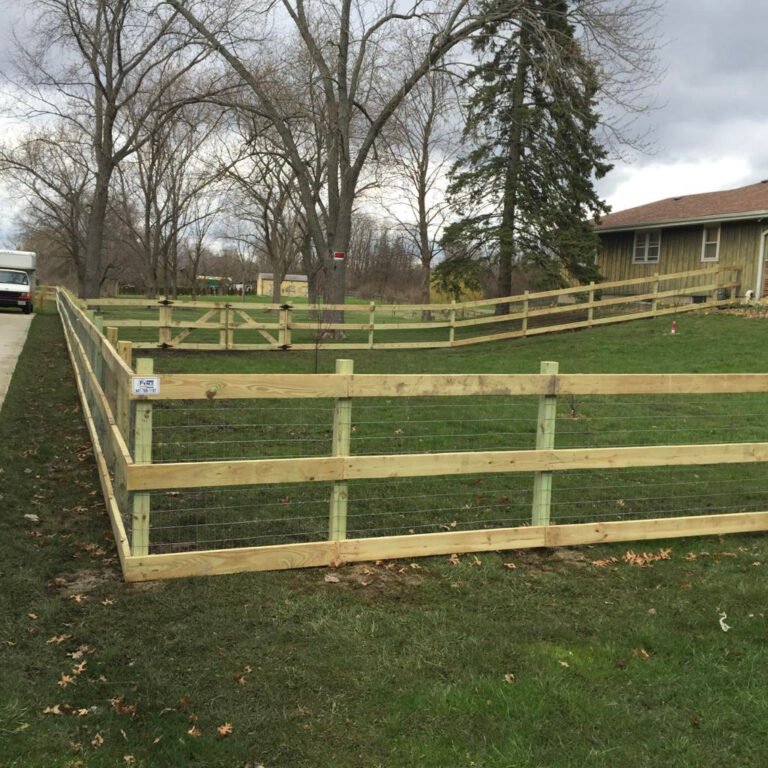 Custom 3-Rail Horse Fence