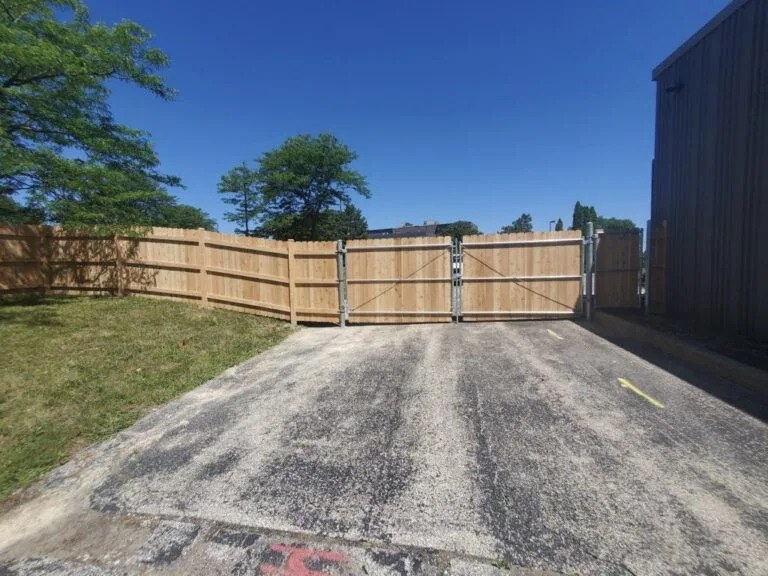 Galvanized Frame With Solid Privacy Wood Face